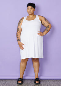 A-Line Midi Slip - White