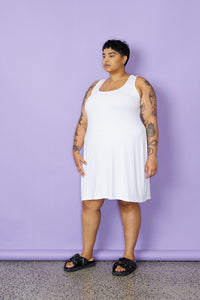A-Line Midi Slip - White
