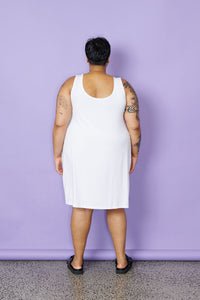 A-Line Midi Slip - White