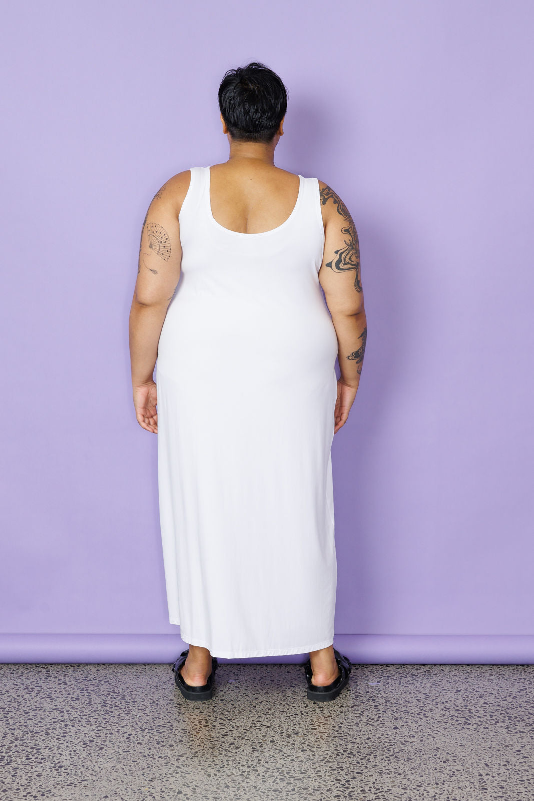A-Line Maxi Slip - White