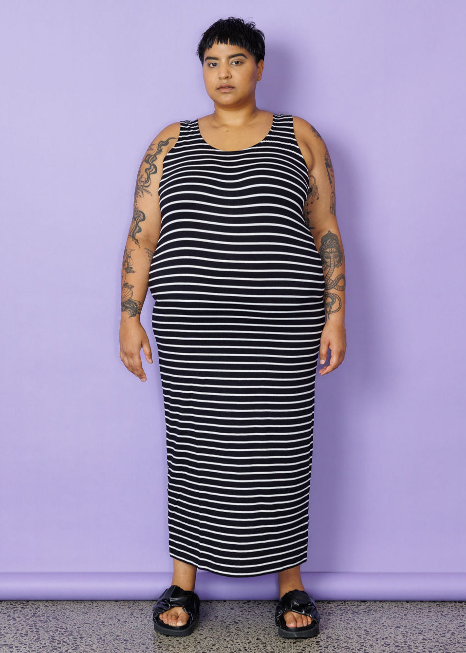 Maxi Slip - Narrow Stripe
