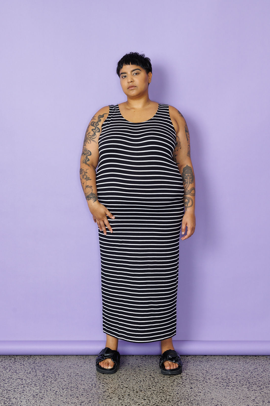 Maxi Slip - Narrow Stripe