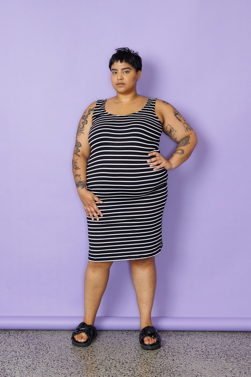 Midi Slip - Narrow Stripe