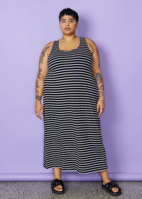 A-Line Maxi Slip - Narrow Stripe