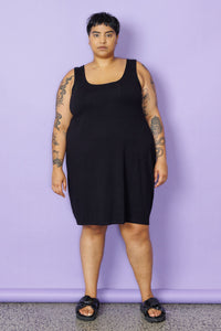 A-Line Midi Slip - Black