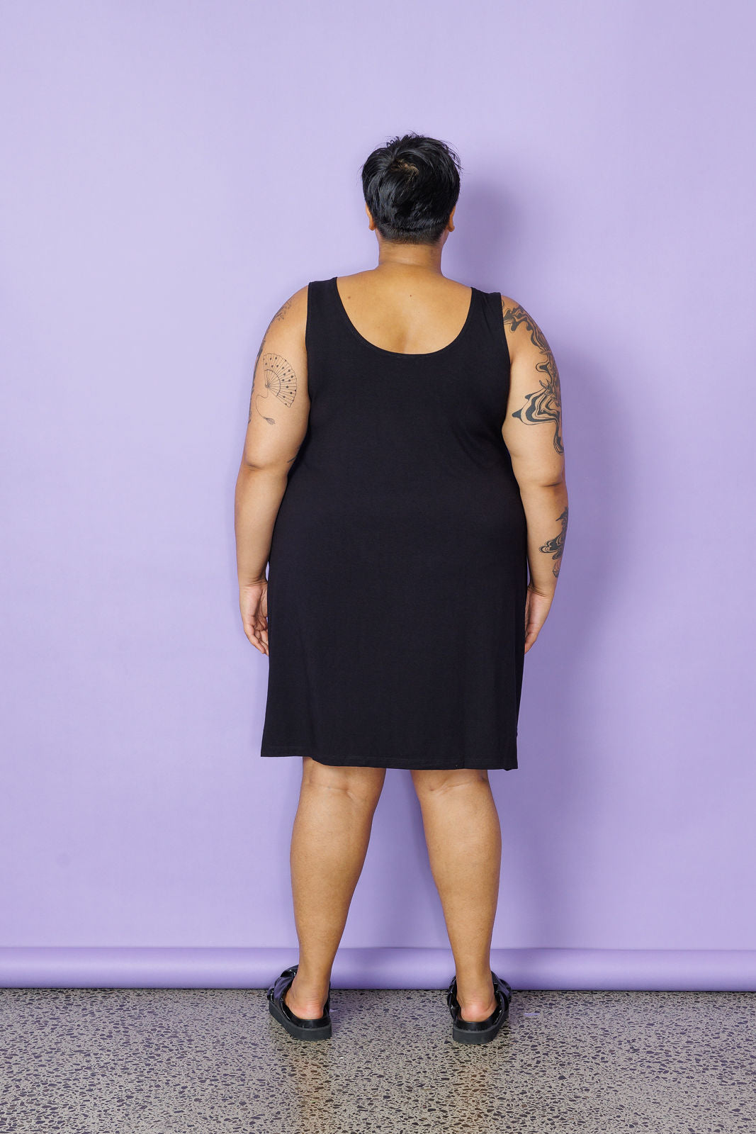 A-Line Midi Slip - Black