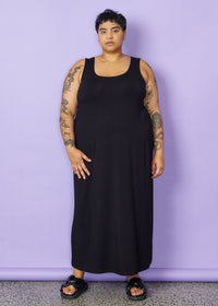 A-Line Maxi Slip - Black