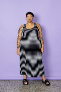 A-Line Maxi Slip - Narrow Stripe