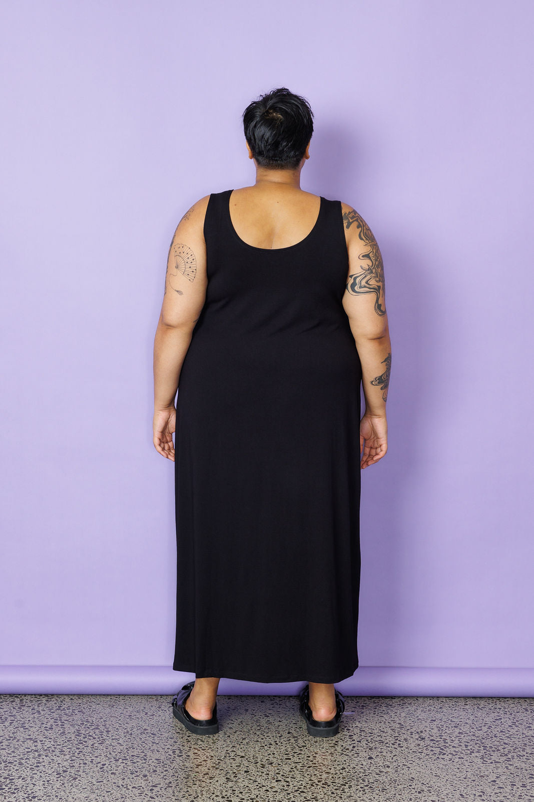 A-Line Maxi Slip - Black