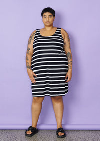A-Line Midi Slip - Wide Stripe