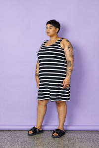 A-Line Midi Slip - Wide Stripe