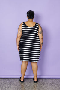 A-Line Midi Slip - Wide Stripe