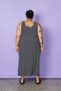 A-Line Maxi Slip - Narrow Stripe