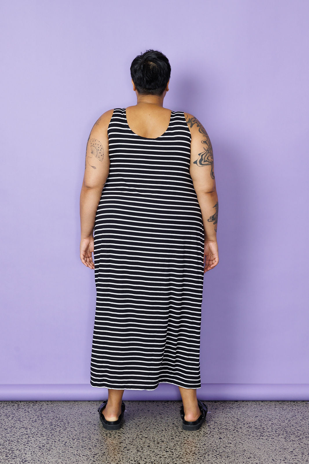 A-Line Maxi Slip - Narrow Stripe